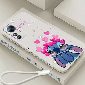 Аниме Disney Lilo & Stitch Течно ляво въже за Xiaomi Mi 13 12T 12 11T 11i 11 A3 10T 10 CC9E 9 Pro Lite Ultra 5G Назад