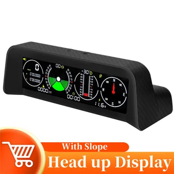 HUD GPS Head up дисплей 4в1 скорост на автомобила + ъгъл на търкаляне + ъгъл на наклона + ъгъл на наклона на наклона на компас за всички автомобили