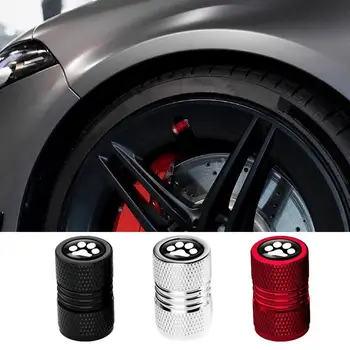 Капачки на клапаните на гумите 4 бр. Капачки на клапаните за защита от течове с форма на кучешка лапа Прахоустойчиви капачки на клапаните Капачки на клапаните за автомобилни гуми Без избледняване за SUV кола