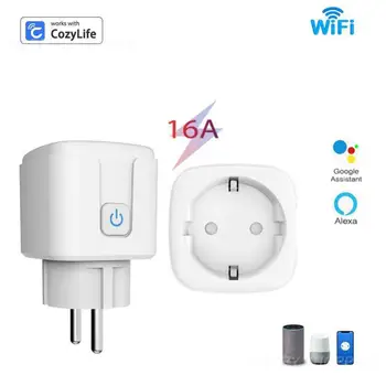 HomeKit WiFi EU Smart Socket AC100 ~ 240V High Power Outlet APP дистанционно управление таймер щепсел работи с Alexa Siri