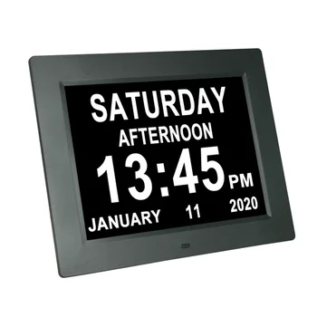 голяма буква цифров дневен календар будилник 10 инчов цифров дисплей часовник за загуба на памет възрастни DDC-1010