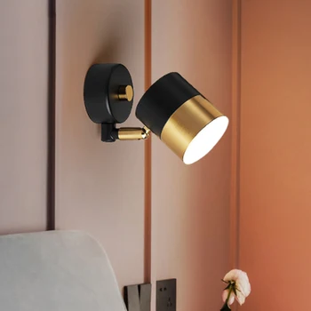 лампа малка посока стена прожектор, опростен стил LED песен осветление за нощно шкафче, коридор, таблата картина, кухня, B