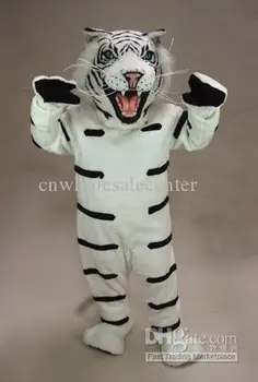 Нов възрастен гореща продажба пяна сладък сив дива котка тигър карикатура талисман костюм плюшени коледни фантазия рокля Хелоуин талисман костюм