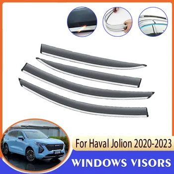 Дефлектори Предно стъкло за Great Wall Haval Jolion Chulian 2020 ~ 2023 Козирка на страничния прозорец на автомобила Дъждовна димна охрана Cover Аксесоари за кола