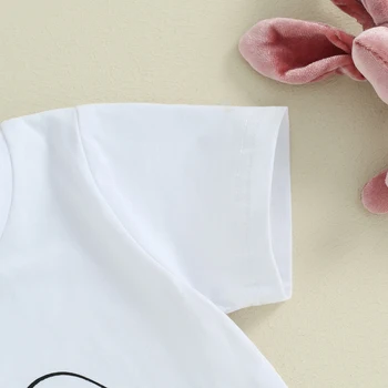 Baby Boy Великденско облекло Новородено зайче T Shirt шорти 2 части комплект малко дете заек ухо Топ съвпадение костюм дрехи
