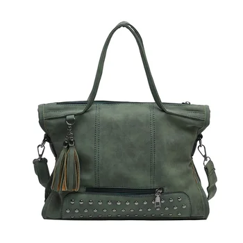 Модни жени Pu кожени чанти Чанти за рамо Голям капацитет женски Tote Messenger чанти Високо качество дами Crossbody чанта Ново