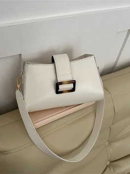 Модни жени чанти за рамо нови прости реколта PU кожа подмишниците пакет случайни пътуване женски чанти