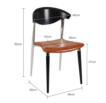френски луксозен ретро стол за хранене Начало дизайнер облегалка фотьойл ресторант отдих стол