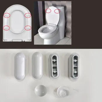 1 комплект тоалетен капак противоплъзгащо уплътнение тоалетна седалка удароустойчиви буфери тоалетна седалка възглавница подложки капак броня аксесоари за баня