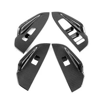 4Pcs/Set Car Door Armrest Cover Panel for Kia K5 Optima 2020-2024 Window Glass Lift Switch Button Trim Frame B
