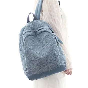 Fashion fold Дамски раница голям капацитет женски обратно чанта Preppy ученическа чанта за тийнейджърка Mochila пътуване раници Softback