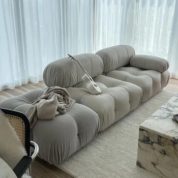 Sili стил двуместен диван малък апартамент хол скандинавски плат агнешка вълна модерен минималистичен модул ъгъл японски стил
