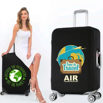 Planet Print Travel багаж покритие удебелен багаж покритие еластичен защитен капак против надраскване защитно покритие за 18-32 инча 